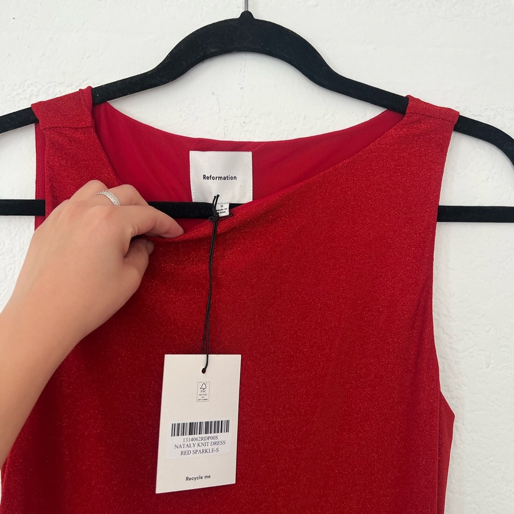 Reformation Red Midi Dress - Picture 3 of 4